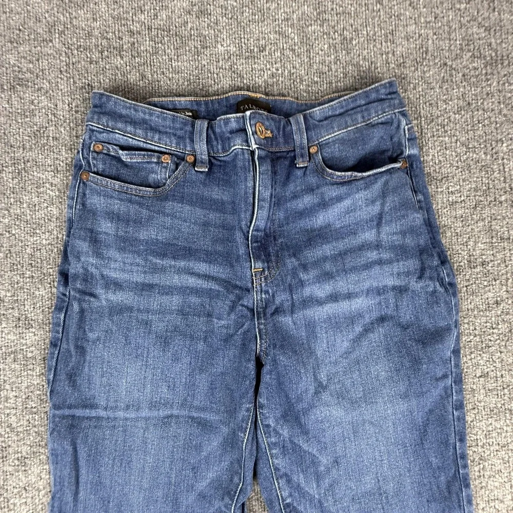 Talbots Modern Ankle Jeans Womens 4 Medium Wash Blue High Rise‎ Straight Denim